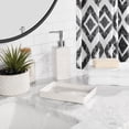 thumbnail image 2 of Mainstays 16-Piece Black Diamond Pattern Shower Curtain Bathroom Set – Fabric Curtain with Rug, Hooks, Soap Dispenser & Tray, 2 of 17