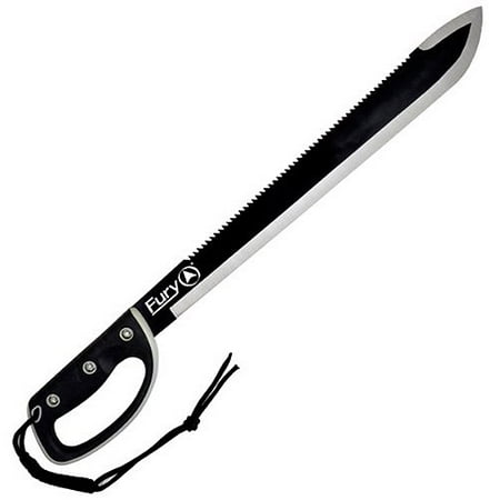 - Joy Enterprises FP11563 Fury Sawback Machete with D Guard Handle and Nylon Sheath, 23