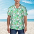 thumbnail image 2 of Gukieu Cute Alpaca 1 Print Men's Short-sleeved Shirts, Button-down Lapel Hawaiian Shirts, T-shirts, Beach Vacation Summer Casual Wear,Small, 2 of 7