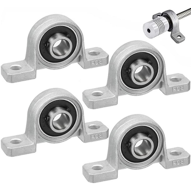 Dinheiro Plummer Rodamiento de brida de 8 mm Bloque de rodamientos de aleación de zinc Bloque de rodamientos autoalineables Rodamiento horizontal para impresora 3D Diámetro interior 8 mm Diámetro 4