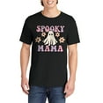 thumbnail image 3 of Spooky Mama T-Shirts for Women Men, Halloween Fun Graphic Tee Short Sleeve Tops - Vintage Black, 3 of 5