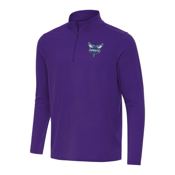 Men's Antigua Purple Charlotte Hornets Intent Quarter-Zip Top