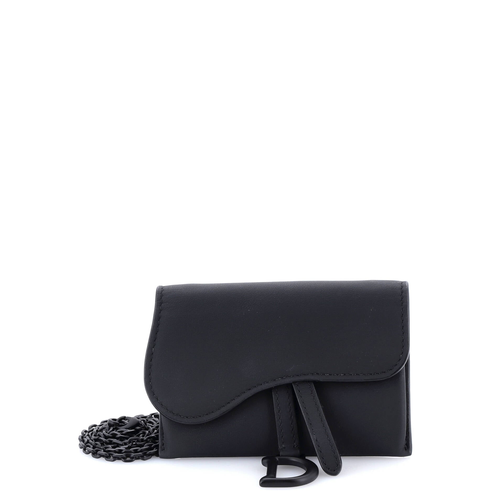 Pre-Owned Dior Ultra Matte Saddle Nano Pouch Leather By Rebag
