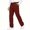 Red, variant on BLVB Boys Straight Leg Pants School Uniform Flat Front Pull-On Elastic Waist Pants for Teen Boys 5-15 Years
