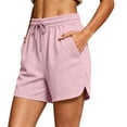 thumbnail image 3 of Women's Gym Athletic Shorts Summer Comfy Cotton Lounge Casual Sweat Shorts with Pockets, S, 3 of 7