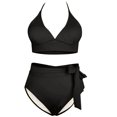 thumbnail image 6 of UTTOASFAY Swimsuits for Women's Plus Size Women's Plus Size High Waisted Tummy Control Swimwear Swimsuit Full Coverage Clearance Black XXXXL, 6 of 9
