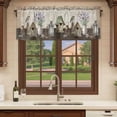 thumbnail image 6 of 2 Pack Valances for Window, Vintage Flowers Short Curtains for Kitchen Bedroom Living Room, Birds Retro Art Elegant Farmhouse Rod Pocket Small Window Treatment Valance Drapes 42 x 18 Inch, 6 of 8