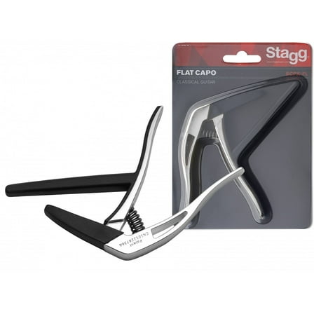 Stagg 19918 Flat Trigger Capo, Classical Guitar - Chrome