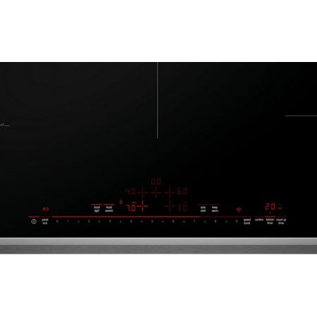 Bosch - 800 Series 36" Built-In Electric Induction Cooktop with 5 elements and HomeConnect - Black