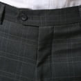 thumbnail image 6 of The ALDO Slim Fit Charcoal &amp; Blue/Orange 2pc Plaid Suit~42S/36W, 6 of 7