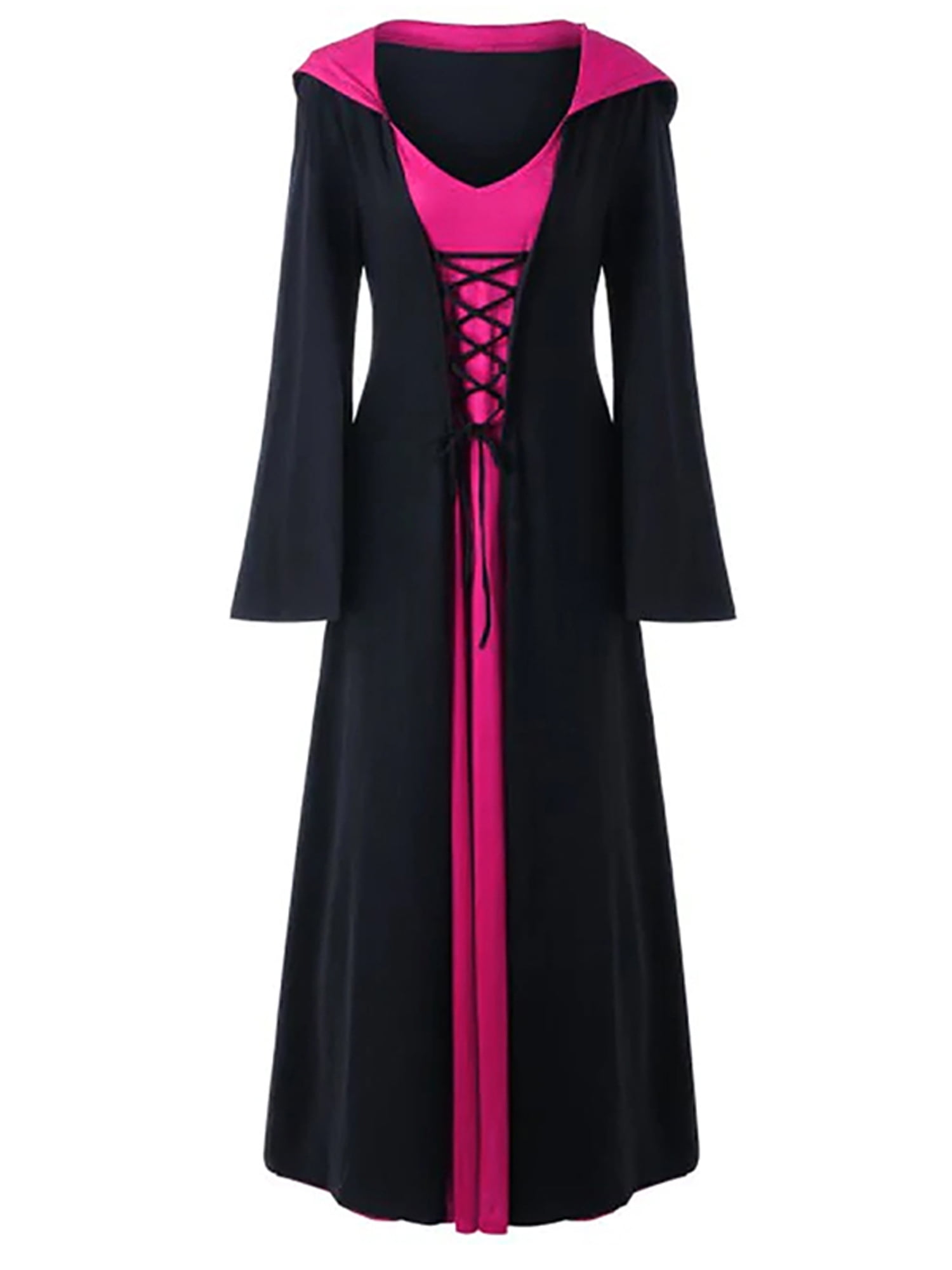 Women's Witch Hoodies Halloween Fancy Maxi Dress Gothic Cosplay Costume Images Women's Witch Hoodies Halloween Fancy Maxi Dress Gothic Cosplay Costume