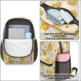 thumbnail image 4 of Sunflower and Hydrangea Cream Pattern 17" Waterproof Oxford School Backpacks for Teens, S-Shape Padded Straps, for School, Travel, Hiking, Camping, 4 of 5