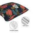 thumbnail image 4 of Throw Pillow Covers, red Banana leaves Soft Square Pillow Cases with Invisible Zipper for Couch Bed Sofa, Farmhouse Fall Home Decor 12"x12", 4 of 7