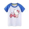 thumbnail image 2 of Hello Kitty niñas lindo estampado de manga corta Casual cómoda camiseta niños bebé Bowknot algodón Top ropa para niños, 2 of 5