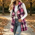 thumbnail image 5 of Stamzod Womens Fashion Flannel Vest Lapel Collar Sleeveless Button Down Plaid Jacket Women Fall Winter Clothes, 5 of 6