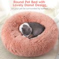 thumbnail image 2 of Pet Bed Soft Plush Donut Round Cushion Warming Washable for Small Dogs Kittens, 2 of 5