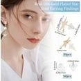 thumbnail image 2 of 1 Box 30Pcs Star Earring Post Stud with Loop 18K Gold Plated Earring Findings with 50Pcs Clear Earring Backs DIY, 2 of 7