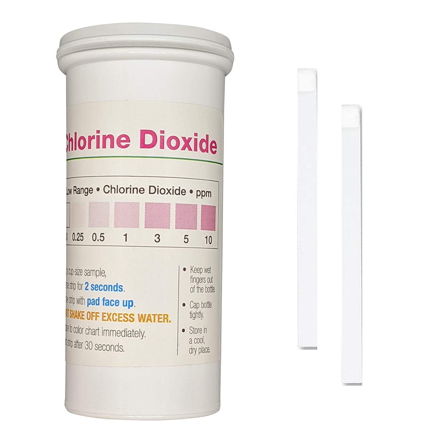Chlorine Dioxide Single Factor Test Strips, 010 ppm [Vial of 50 Strips