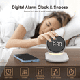 thumbnail image 5 of Digital Alarm Clock , Night Lights, 15W Fast Wireless Charger, 3 Level Dimmable Touch Table Lamp with Snooze, 5 of 8