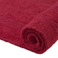 thumbnail image 4 of Better Trends Bath Rugs U-Shaped Contour Toilet Rugs Sets 2 Piece 100% Cotton Bathroom Mat Soft Absorbent Reversible Washable for Decor Tub Shower Bathroom Floor, 20"x20"|24"x40" Red Lux Collection, 4 of 4