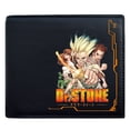 thumbnail image 1 of Cartera de piel sintética delgada con doble pliegue para personajes de anime de Drs Stones, 1 of 1