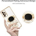 thumbnail image 5 of for Samsung Galaxy A23 4G/5G Case Cute 6D Astronaut Case with Stand Function Luxury Plating Case Cover Slim Fit Soft TPU Shockproof Bumper Protective Electroplated Case for Girls Boys,White, 5 of 5