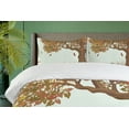 thumbnail image 4 of Ambesonne Autumn Duvet Cover Sets, Deciduous Oak Leaves, 2-Queen, Umber Redwood, 4 of 7