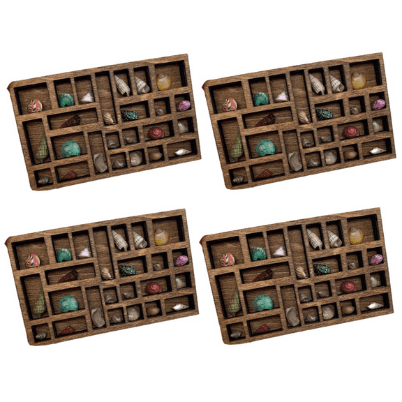 4X 1:12 Miniature Trinket Shelf Miniature Crystal Shelf Miniature Decor Printers Tray Miniature