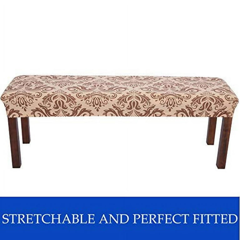 Comqualife Stretch Spandex Printed Dining Bench Cover Anti Dust