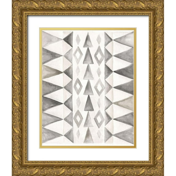 Shamp, Cindy 26x32 Gold Ornate Wood Framed with Double Matting Museum Art Print Titled - Winter Lodge Bkgnd III