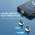 thumbnail image 2 of TFixol 2.4A Magnetic Suction Data Cable Nylon Braided Fast Charging Cable Phone Charging Cord Silver Micro USB Interface 2m, 2 of 7