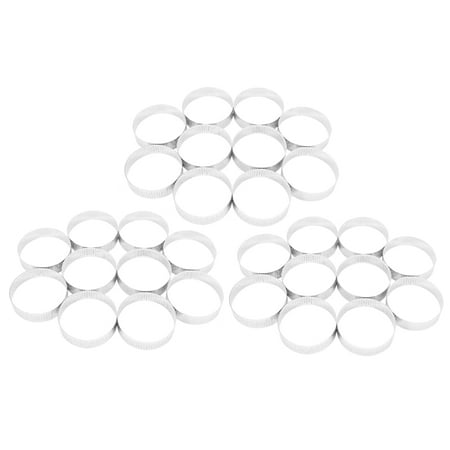 

30 Pcs Circular Stainless Steel Tart Ring Tower Pie Cake Mould Perforated Cake Mousse Ring 8cm