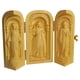 thumbnail image 1 of Tríptico Plegable de Paneles con Tallas Católicas en Madera, Ideal para Decoración Navideña Y Escultura Religiosa Multiusos., 1 of 7