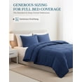 thumbnail image 6 of Casa Platino Pre-Washed Comforter Queen Size Bedding Set– Ultra Soft Cozy Breathable 100% Brushed Microfiber Bedroom Sets Queen Size -Fade Resistant with Queen Comforter & 2 Queen Pillow Shams - Navy, 6 of 9
