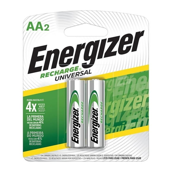 Pilas Energizer Recargables AA 2 Piezas