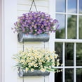 thumbnail image 5 of 444 Bundles Outdoor Artificial Daisies Fake Flowers UV Resistant Shrubs, Faux Plastic Greenery for Indoor Outside Hanging Plants Garden Porch Window Box Home Wedding Farmhouse Decor(Purple), 5 of 7