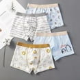 thumbnail image 5 of Esaierr Boys Underwear Boxer Briefs for Toddler Kids 2-12Y Soft Cotton Cute Cartoon Print Shorts Baby 4Pcs Boys Underwear Briefs(Color Mix and Match), 5 of 8