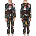 thumbnail image 3 of Renewold Christmas Matching Pajamas for Family Sets 2 Pieces Durable Pjs Shirt Long Pants with Big Pockets Colorful Snowflake Snowman Boys Girls Loungewear Size 15-16, 3 of 5