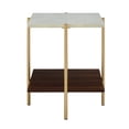 thumbnail image 2 of Pemberly Row Table d'Appoint Carrée de 20 Po en Faux Marbre et Or, 2 of 4