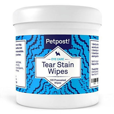 UPC: 0859654006025 | Petpost | Tear Stain Remover Wipes – 100 Presoaked Cotton Pads – Best Eye Crust Treatment for White Fur – Maltese Angels Approved – Chemical and Bleach Free (100 ct.)