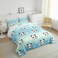 thumbnail image 3 of jejeloiu Cute Panda Bedding Comforter Set,Zoo Animal Twin Comforter Sets,Blue Green Ombre Bedding Set For Boys Girls,Ultra Soft Home Decor Reversible,2-Piece, 3 of 8