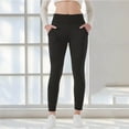 thumbnail image 4 of Maqroz Womens Leggings Thermal Fleece Lined High Waist Winter Warm Thick Stretch Active Workout Pants with Pockets, 4 of 8
