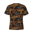 thumbnail image 6 of Vsdgher Chicken Rooster Print Men's Dry Fit Mesh Athletic Shirts Moisture Wicking Tennis T-Shirt Tops, 6 of 9