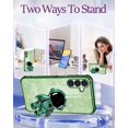 thumbnail image 3 of for Samsung Galaxy A25 5G Phone Case Women Girls Cute Astronaut Glitter Sparkly Girly Cover with 6D Astronaut Hidden Stand Kickstand Design Sparkle Bling Cases for Samsung A25 5G 6.5'' Green, 3 of 11