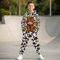 thumbnail image 3 of Uorisanigo Girls Boys Sweatsuit Set 2PCS Fall Warm Long Sleeve Baby Highland Cow Print Hoodies Sweatshirt and Jogger Pants Winter Outfits Pullover Kids Clothes, 3 of 7