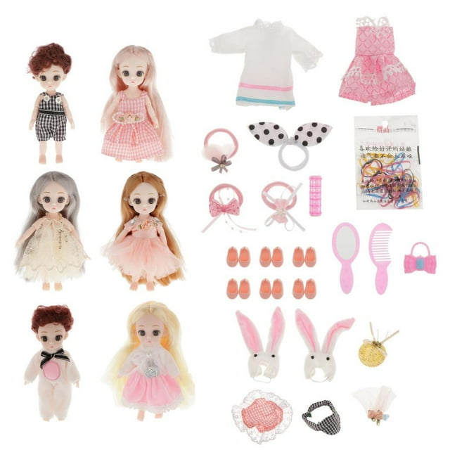 Doll Body 3D Big Eyes de de Pestañas Realistas con Caja de Paquete de Cumpleaños Juguetes para , Trajes Variables, Cabell estilo 3 CUTICAT muñeca bjd cuerpo de niña