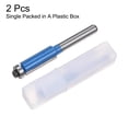 thumbnail image 3 of Uxcell 2pcs Flush Trim Router Bit 1/4" Shank 3/8" Dia for Woodworking, Blue, 3 of 7