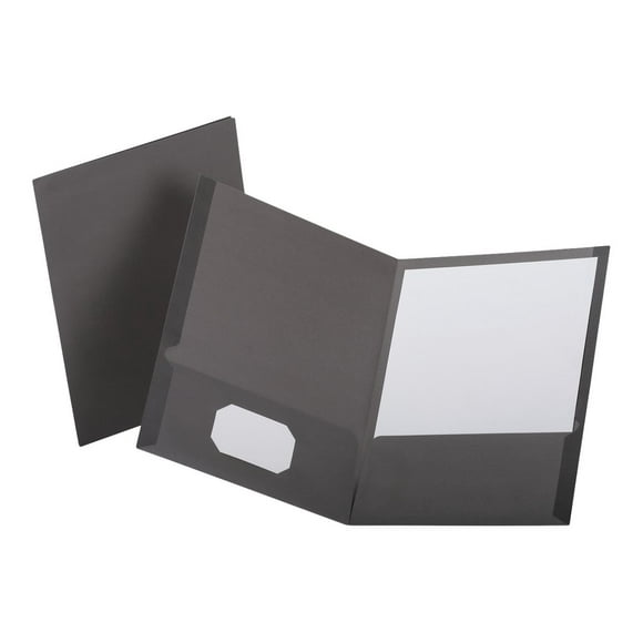 Oxford - Dossier de Poche - pour Lettres - Capacité: 100 Feuilles - Gris (Lot de 25)