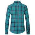 thumbnail image 2 of SSLR Flannel Shirts for Women Long Sleeve Button Down Shirts Plaid Lightweight Casual, 2 of 8