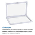thumbnail image 3 of Uxcell Floating Thin Film Display Box, ABS Frame Case 18cm x 18cm x 2cm White Pack of 4, 3 of 5